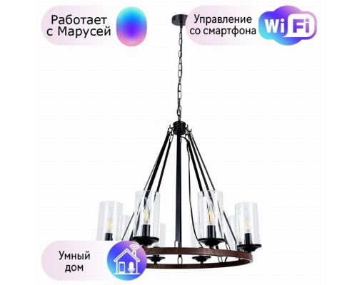 Подвесная люстра Arte Lamp Dalim с поддержкой Маруся A7014SP-8BK-М