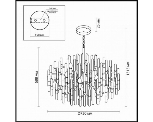 Подвесная люстра Stika Odeon Light 4988/12