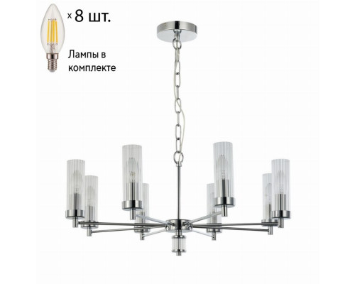 Подвесная люстра с лампочками Favourite Aesthetic 2672-8P+Lamps E14 Свеча