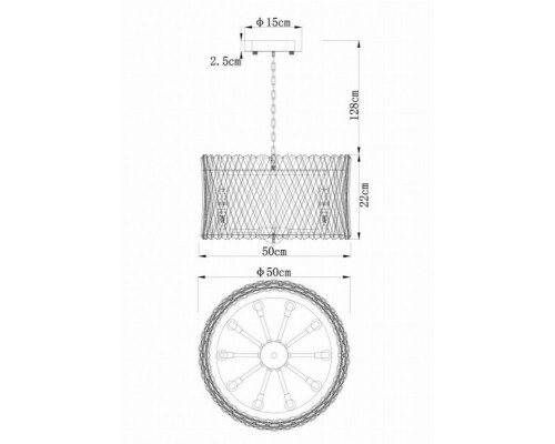 Подвесная люстра Divinare BIVARA 7567/18 SP-10