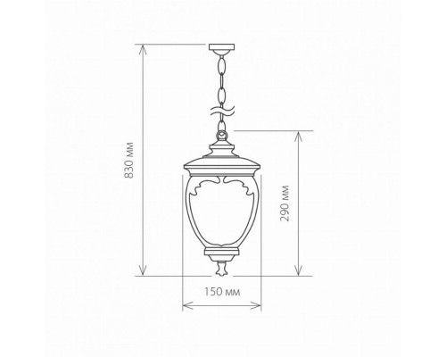 Andromeda H GLYF-8024H белое золото Уличный подвесной светильник Elektrostandard 4690389062087 (a031656)