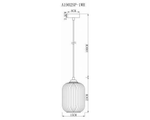 Подвесной светильник Arte Lamp Arwen A1902SP-1WH