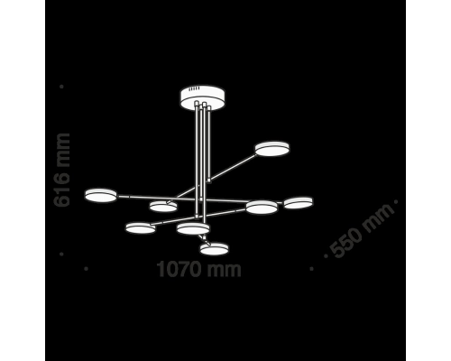 Подвесной светодиодный светильник Maytoni Fad MOD070PL-L48B3K