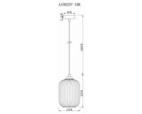 Подвесной светильник Arte Lamp Arwen A1902SP-1BK