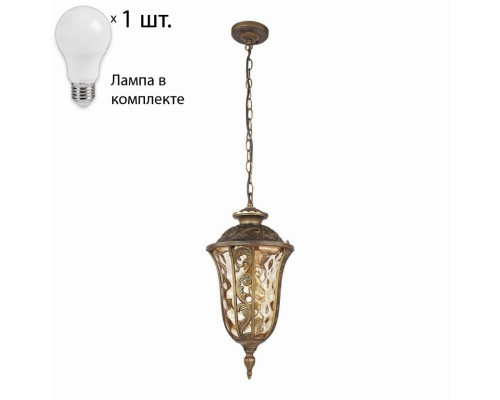 Уличный подвесной светильник с лампочкой  Favourite Luxus 1495-1P+Lamps А60