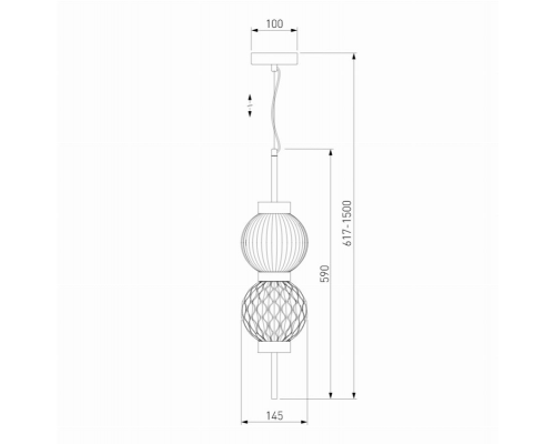 Подвесной светильник Plaza Eurosvet 50186/2 латунь (a053015)