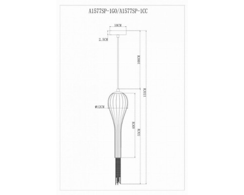 Подвесной светильник Arte Lamp Waterfall A1577SP-1CC