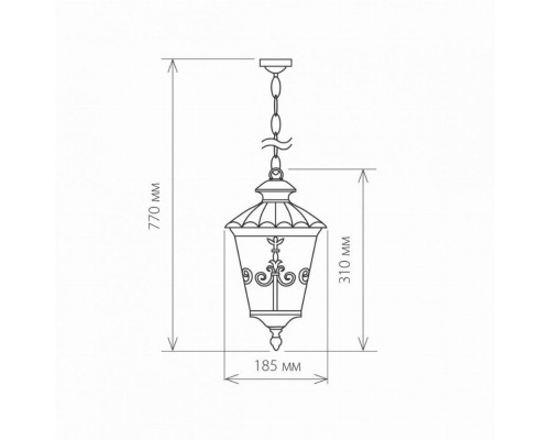 Diadema H (GLYF-8046H) черное золото Уличный подвесной светильник Elektrostandard 4690389042881 (a028004)