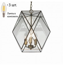 Подвесной светильник с лампочками Favourite Shatir 1628-3P+Lamps E14 Свеча