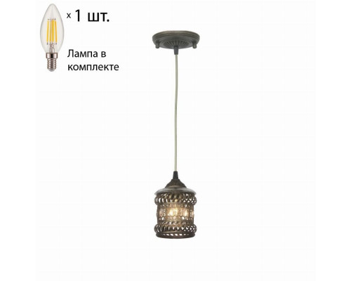 Подвесной светильник с лампочкой Favourite Arabia 1621-1P+Lamps E14 Свеча