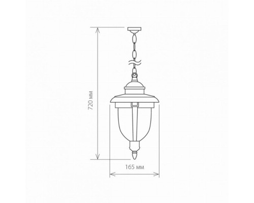 Atlas H (GLYF-2010H) черное золото Подвесной уличный светильник Elektrostandard (a028009)