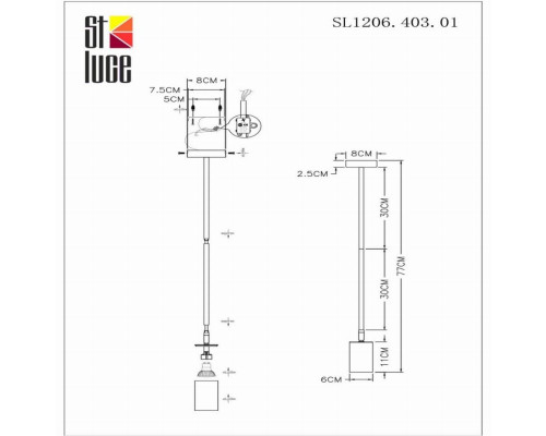 Подвесной светодиодный светильник Sormano St-Luce SL1206.403.01