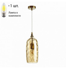 Подвесной светильник с лампочкой Odeon Light Sitora 4769/1+Lamps Е27 Свеча