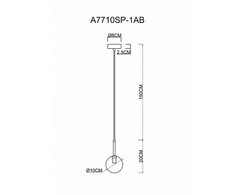 Подвесной светильник Cameron Arte Lamp A7710SP-1AB