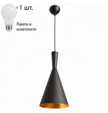 Светильник с лампочкой Arte Lamp Cappello A3408SP-1BK+Lamps