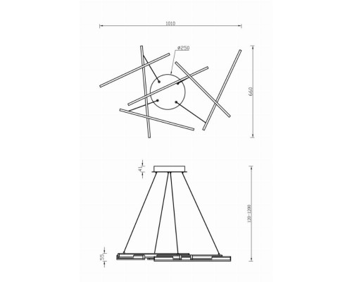 Подвесной светодиодный светильник Maytoni Line MOD016PL-L75MG3K