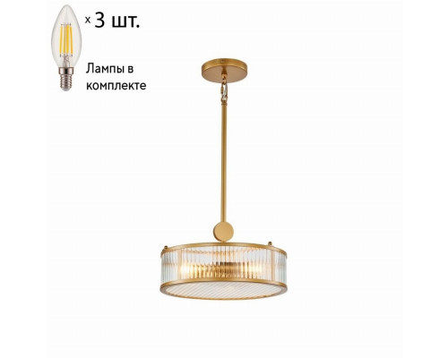 Подвесной светильник с лампочками Favourite Radiales 3099-3P+Lamps E14 Свеча