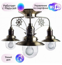 Потолочная люстра Arte Lamp Sailor с поддержкой Маруся A4524PL-3AB-М