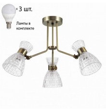 Потолочная люстра с лампочками Lumion Jackie 3704/3C+Lamps E14 P45