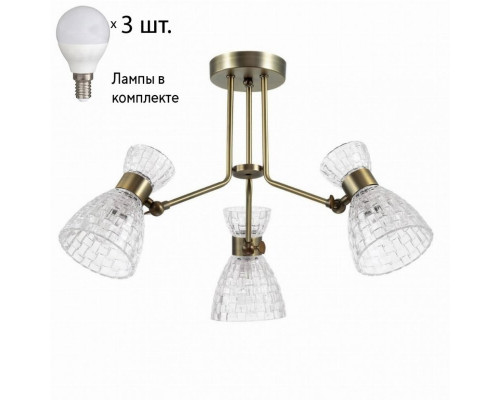 Потолочная люстра с лампочками Lumion Jackie 3704/3C+Lamps E14 P45