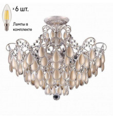 Потолочная люстра Crystal Lux с лампочками Sevilia PL6 Gold+Lamps E14 Свеча