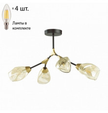 Люстра потолочная Lumion Fawn с лампочками 4563/4C+Lamps E14 Свеча