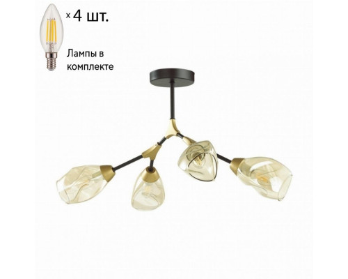 Люстра потолочная Lumion Fawn с лампочками 4563/4C+Lamps E14 Свеча