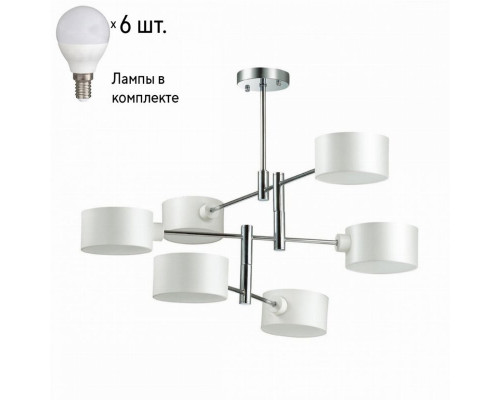 Потолочная люстра с лампочками Lumion Ashley 3742/6C+Lamps E14 P45