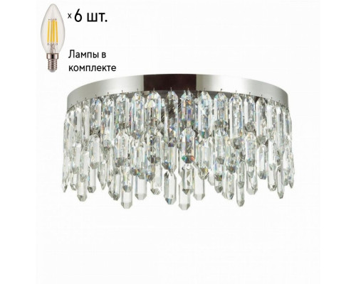 Потолочная люстра Dakisa Odeon Light с лампочками 4985/6C+Lamps E14 Свеча