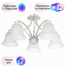 Потолочная люстра Arte lamp Emma с поддержкой Маруся A2713PL-5WG-М