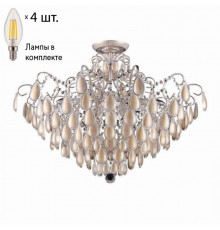 Потолочная люстра Crystal Lux с лампочками Sevilia PL4 Gold+Lamps E14 Свеча