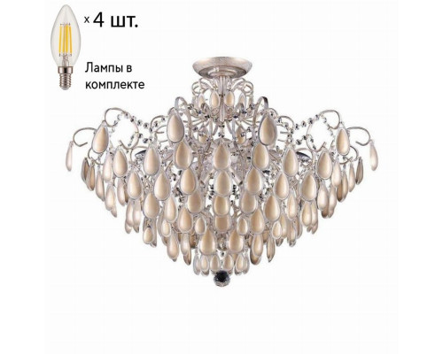 Потолочная люстра Crystal Lux с лампочками Sevilia PL4 Gold+Lamps E14 Свеча