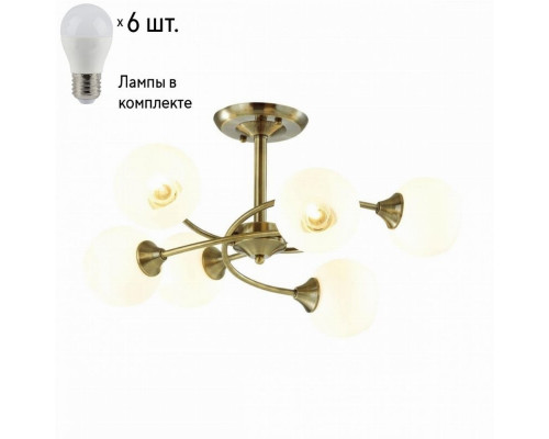 Люстра потолочная Lumion Daniella с лампочками 4537/6C+Lamps E27 P45