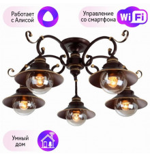 Люстра потолочная Arte Lamp 7 с поддержкой Алиса A4577PL-5CK-A