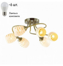 Люстра потолочная Lumion Dorothy с лампочками 4528/6C+Lamps E27 P45