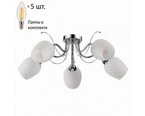 Потолочная люстра Lumion Marcela с лампочками 4594/5C+Lamps E14 Свеча