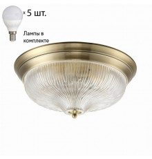 Потолочный светильник Crystal Lux с лампочками Lluvia PL5 Bronze D460+Lamps E14 P45