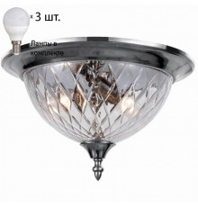 Потолочный светильник Crystal Lux с лампочками Nuovo PL3 Chrome+Lamps E14 P45