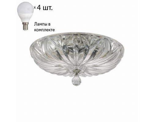 Подвесной светильник Crystal Lux с лампочками DENIS D400 CHROME+Lamps E14 P45