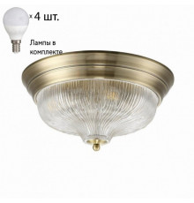 Потолочный светильник Crystal Lux  с лампочками Lluvia PL4 Bronze D370+Lamps E14 P45