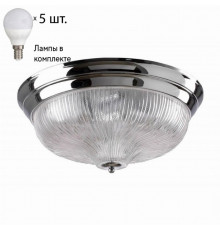 Потолочный светильник Crystal Lux с лампочками Lluvia PL5 Chrome D460+Lamps E14 P45