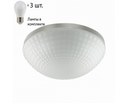 Потолочный светильник Odeon Light Malaga с лампочками 4937/3C+Lamps E27 P45