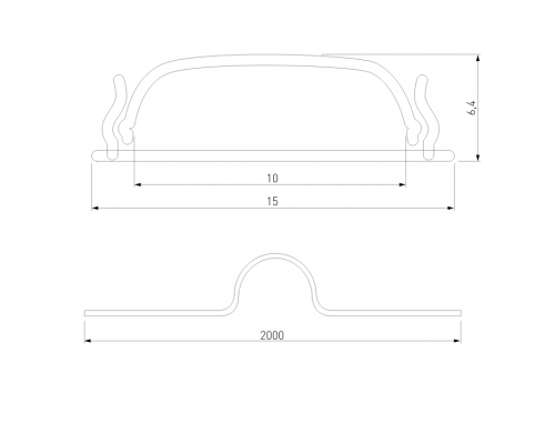 2м. Гибкий алюминиевый профиль для светодиодной ленты Elektrostandard LL-2-ALP012 (a053632)