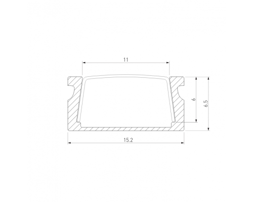 2м. Накладной алюминиевый профиль для светодиодной ленты Elektrostandard LL-2-ALP006 (a053618)