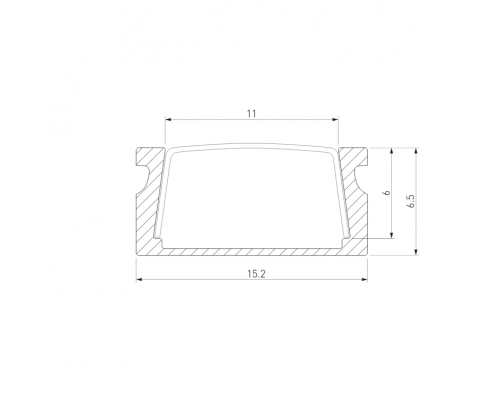 2м. Накладной алюминиевый профиль для светодиодной ленты Elektrostandard LL-2-ALP006 (a053621)