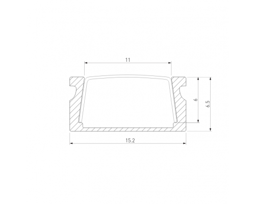 2м. Накладной алюминиевый профиль для светодиодной ленты Elektrostandard LL-2-ALP006 (a041811)