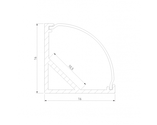 2м. Угловой алюминиевый профиль для светодиодной ленты Elektrostandard LL-2-ALP008 (a041813)