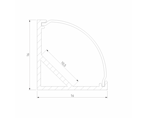 2м. Угловой алюминиевый профиль для светодиодной ленты Elektrostandard LL-2-ALP008 (a053626)
