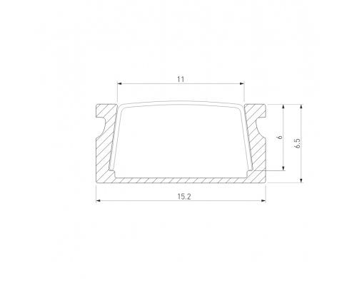 2м. Накладной алюминиевый профиль для светодиодной ленты Elektrostandard LL-2-ALP006 (a053620)