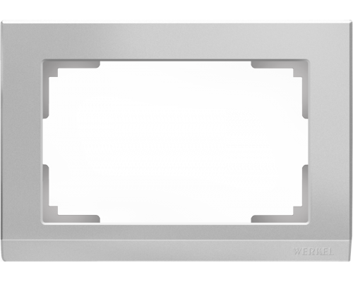 Рамка для двойной розетки (серебряный) Werkel W0081806
